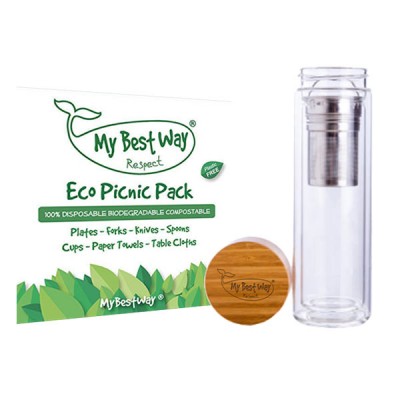Double Wall Bottle + Eco Picnic Pack